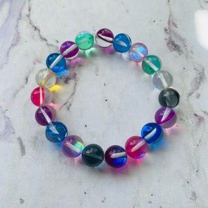 Multi-Colored Glass Bead Bracelet